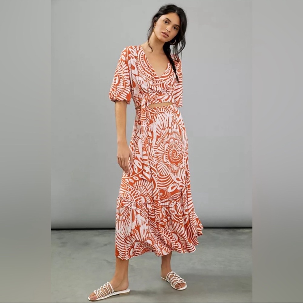 Anthropologie Bodhi Wrap Top and Skirt Set